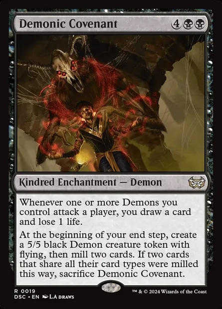 Demonic Covenant, Magic card DSC 19 — Duskmourn: House of Horror Commander set