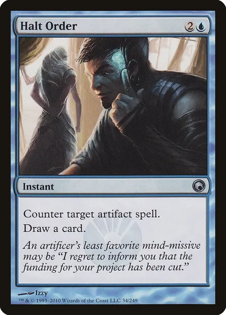 Halt Order, Magic card SOM 34 — Scars of Mirrodin set