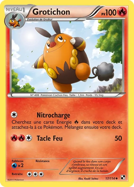 Grotichon, carte Pokémon BLW 17 — extension Noir & Blanc