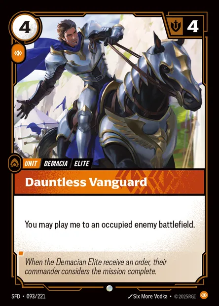Dauntless Vanguard, Riftbound card SFD 093 — Spiritforged set
