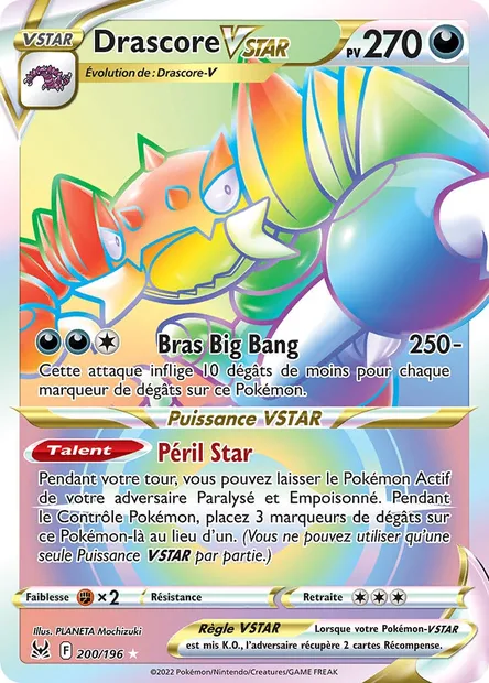 Drascore VSTAR, carte Pokémon LOR 200 — extension Origine Perdue
