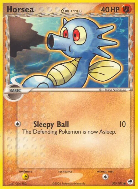 Horsea δ, Pokémon card DF 50 — Dragon Frontiers set