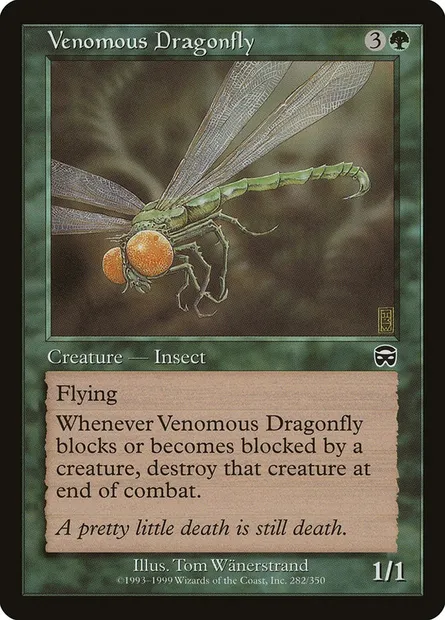 Venomous Dragonfly, Magic card MMQ 282 — Mercadian Masques set