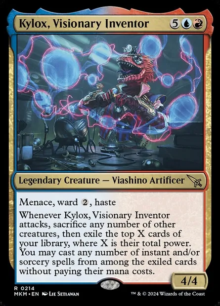 Kylox, Visionary Inventor, Magic card MKM 214 — Murders at Karlov Manor set