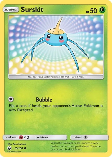 Surskit, Pokémon card CES 15 — Celestial Storm set