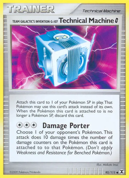 Team Galactic's Invention G-107 Technical Machine G, Pokémon card RR 95 — Rising Rivals set