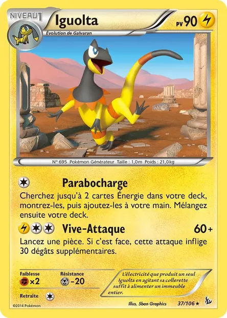 Iguolta, carte Pokémon FLF 37 — extension Étincelles