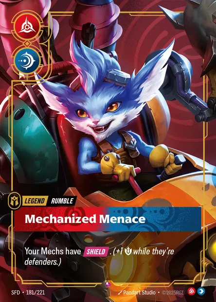 Mechanized Menace, carte Riftbound SFD 181 — extension Spiritforged