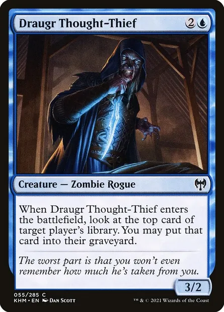 Draugr Thought-Thief, Magic card KHM 55 — Kaldheim set