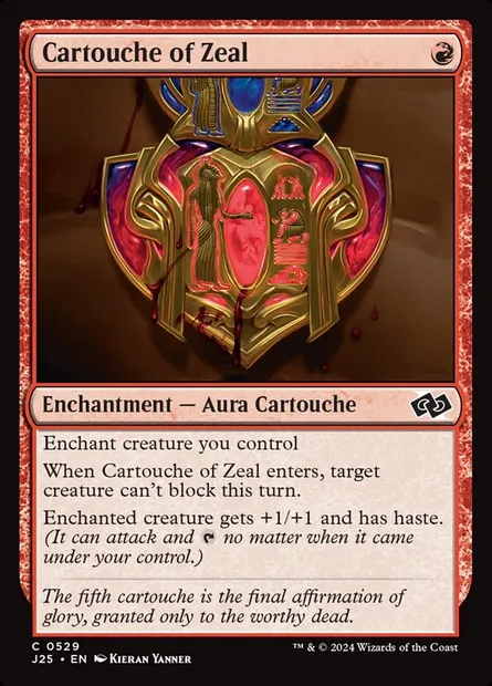 Cartouche of Zeal, Magic card J25 529 — Foundations Jumpstart set