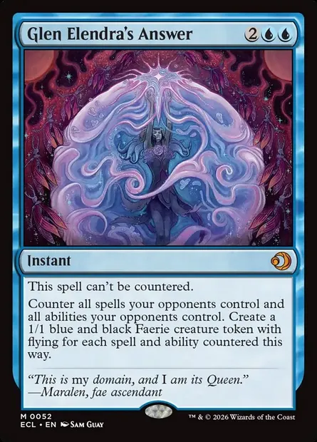 Glen Elendra's Answer, Magic card ECL 52 — Lorwyn Eclipsed set