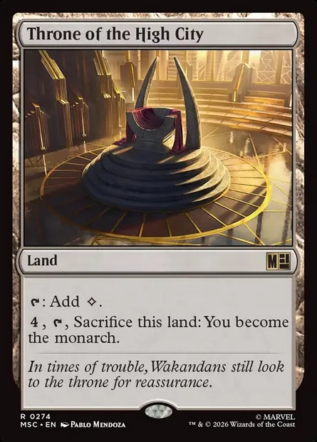Throne of the High City, Magic card MSC 274 — Marvel Super Heroes Commander set