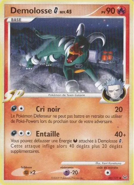 Demolosse G, carte Pokémon PL 50 — extension Platine