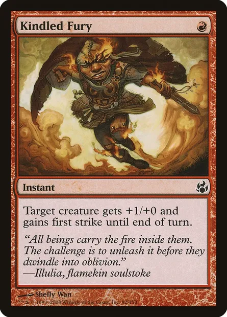 Kindled Fury, Magic card MOR 92 — Morningtide set