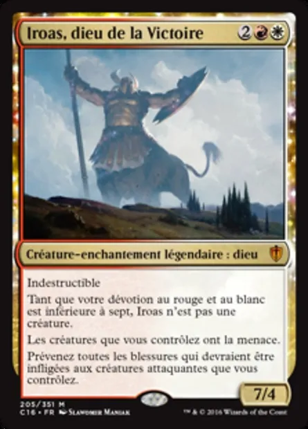 Iroas, dieu de la Victoire, carte Magic C16 205 — extension Commander 2016