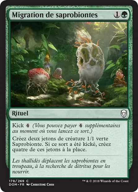 Migration de saprobiontes, carte Magic DOM 178 — extension Dominaria