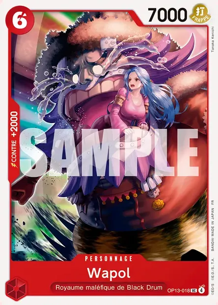 Wapol, carte One Piece OP13-018 — extension SUCCESSEURS