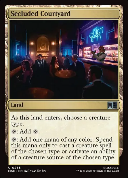 Secluded Courtyard, Magic card MSC 265 — Marvel Super Heroes Commander set