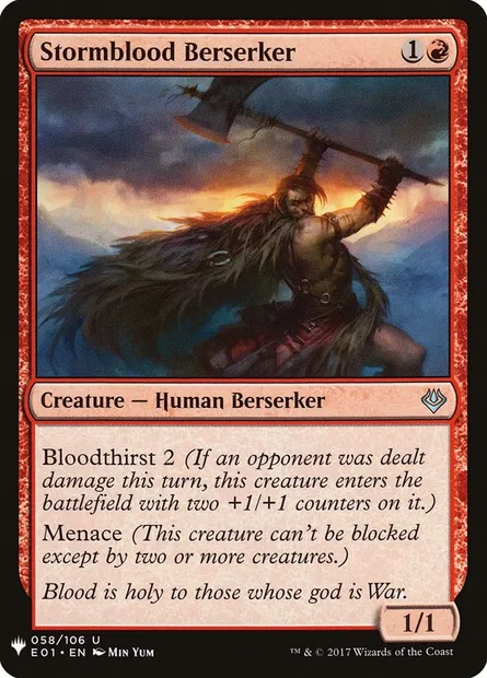 Berserker sangorage, carte Magic PLST E01-58 — extension The List