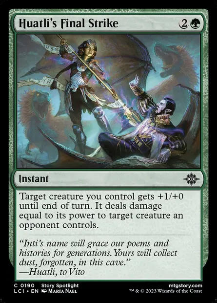 Huatli's Final Strike, Magic card LCI 190 — The Lost Caverns of Ixalan set