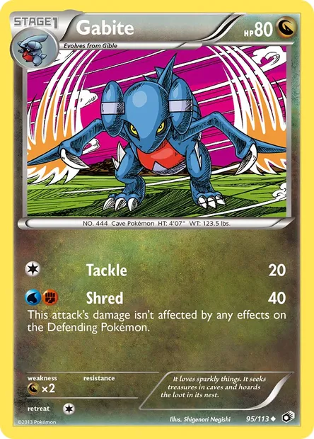 Gabite, Pokémon card LTR 95 — Legendary Treasures set