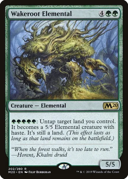 Wakeroot Elemental, Magic card M20 202 — Core Set 2020 set