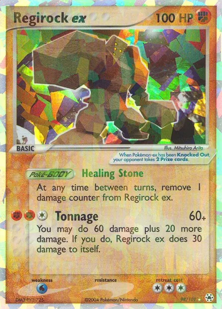 Regirock ex, Pokémon card HL 98 — Hidden Legends set