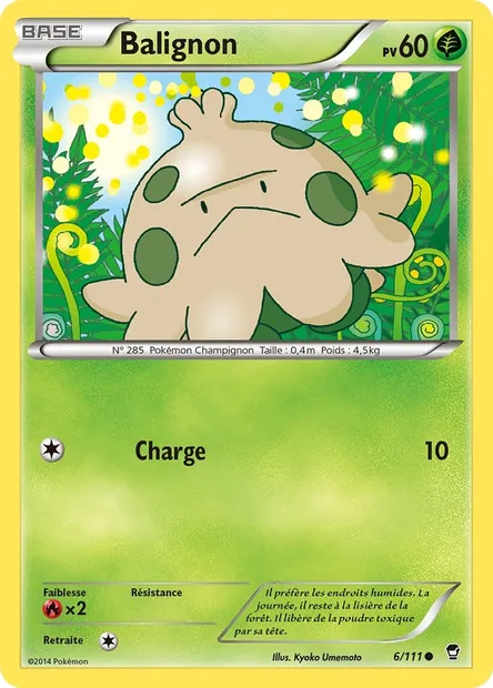 Balignon, carte Pokémon FFI 6 — extension Poings Furieux