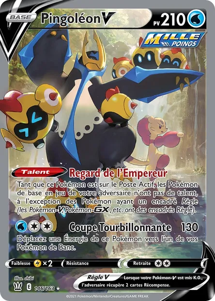 Pingoléon V, carte Pokémon BST 146 — extension Styles de combat