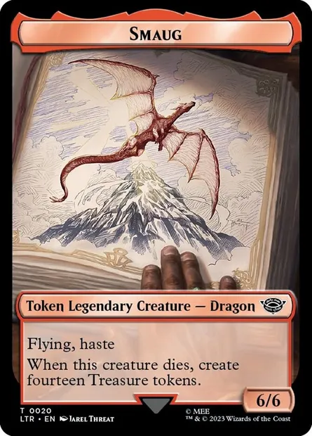 Smaug, carte Magic TLTR 20 — extension Tales of Middle-earth Tokens