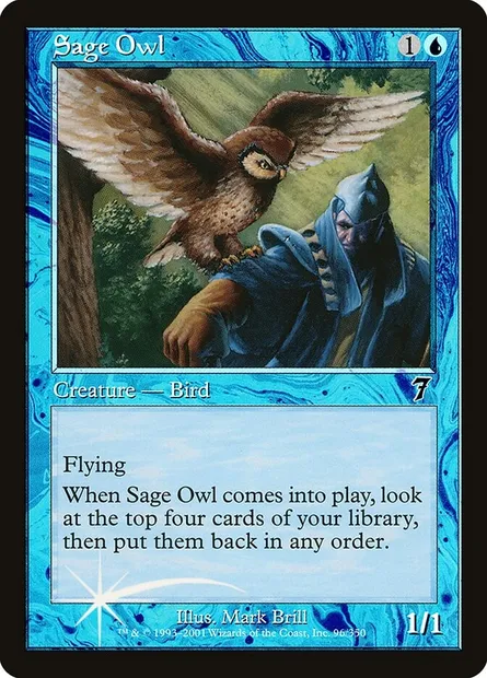 Sage Owl, Magic card 7ED 96★ — Seventh Edition set