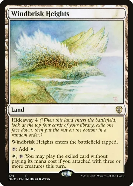 Windbrisk Heights, Magic card ONC 174 — Phyrexia: All Will Be One Commander set