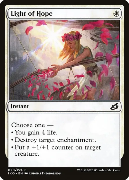 Light of Hope, Magic card IKO 20 — Ikoria: Lair of Behemoths set