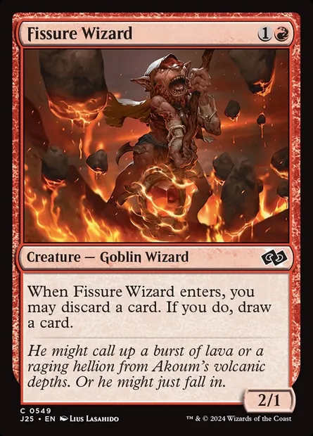 Fissure Wizard, Magic card J25 549 — Foundations Jumpstart set