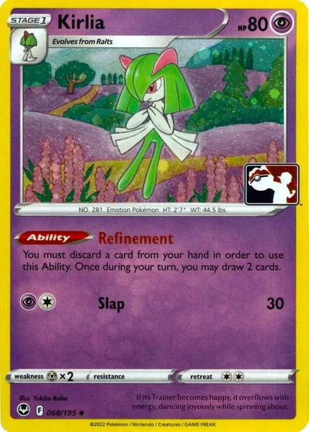 Kirlia, Pokémon card PPS 068-4 — Play! Pokémon Prize Pack Series set