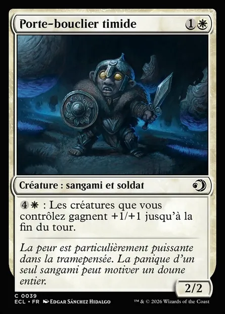 Porte-bouclier timide, carte Magic ECL 39 — extension Lorwyn Eclipsed