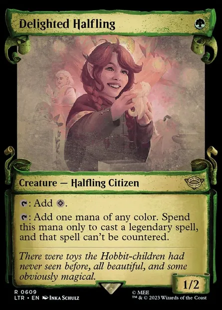 Delighted Halfling, Magic card LTR 609 — The Lord of the Rings: Tales of Middle-earth set
