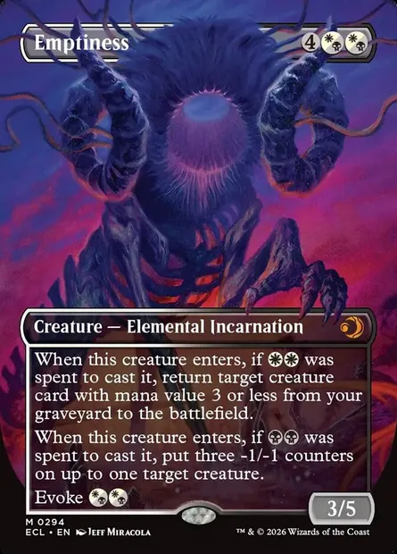 Emptiness, Magic card ECL 294 — Lorwyn Eclipsed set