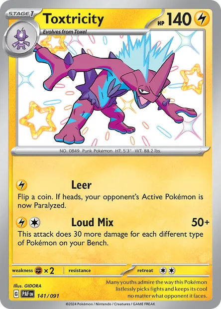 Toxtricity, Pokémon card PAF 141 — Paldean Fates set