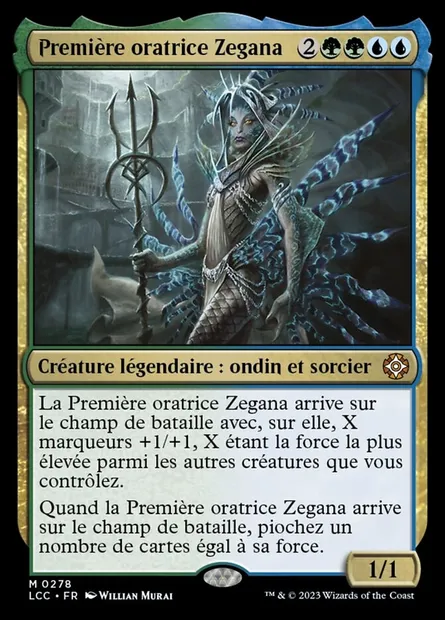 Première oratrice Zegana, carte Magic LCC 278 — extension The Lost Caverns of Ixalan Commander
