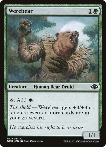 Werebear, Magic card DMR 182 — Dominaria Remastered set