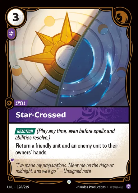 Star-Crossed, Riftbound card UNL 128 — Unleashed set