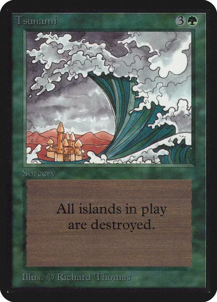 Tsunami, Magic card LEA 221 — Limited Edition Alpha set