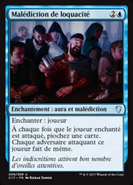 Malédiction de loquacité, carte Magic C17 9 — extension Commander 2017