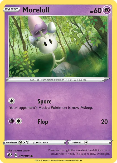 Morelull, Pokémon card DAA 79 — Darkness Ablaze set