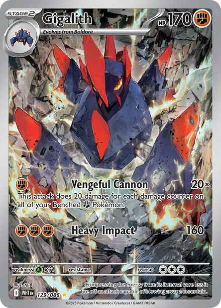 Gigalith, Pokémon card WHT 129 — White Flare set
