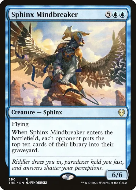Sphinx Mindbreaker, Magic card THB 290 — Theros Beyond Death set