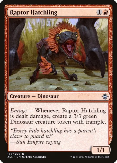 Raptor Hatchling, Magic card XLN 155 — Ixalan set