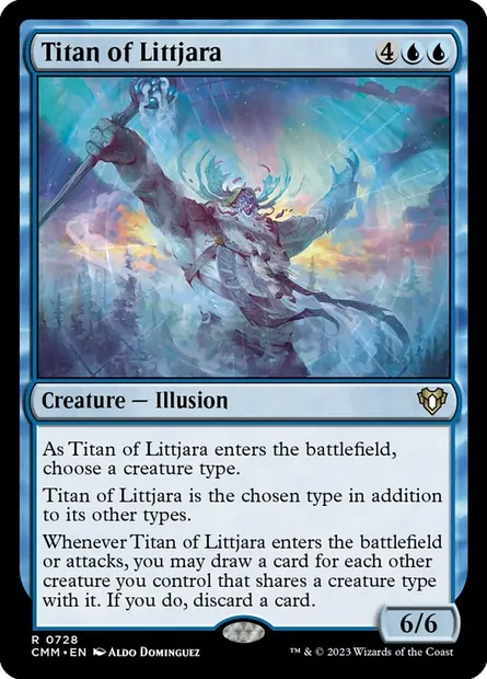 Titan of Littjara, Magic card CMM 728 — Commander Masters set