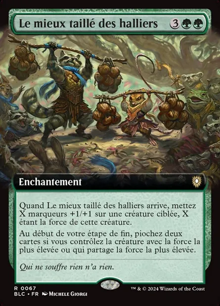 Le mieux taillé des halliers, carte Magic BLC 67 — extension Bloomburrow Commander
